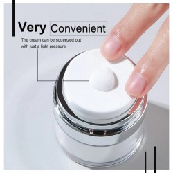 4Pack 50ml Airless Pump Jar - Moisturizer Pump Dispenser, Cream Jar Vacuum Bottle 
