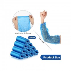 100 tk PE varrukad - sinised kotid varrukatel kaitseks ja hügieeniks 40x20cm
