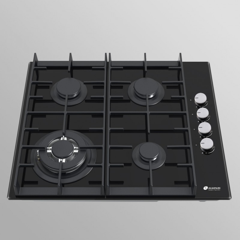 Allenzi BOS 601 black 60cm gaasipliit 4 pliidiplaati Pliidiplaat