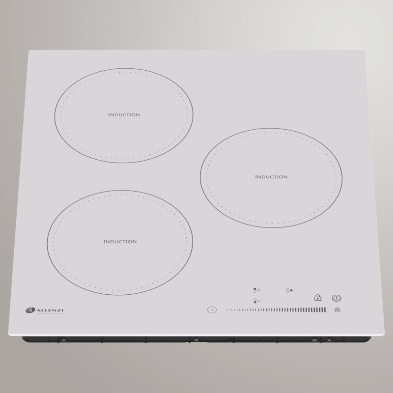 Allenzi PI40w 3 pliidiplaati 45cm white induktiivne Pliidiplaat